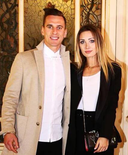 Jessica Ziolek with her former fiance Arkadiusz Milik.